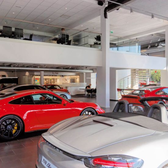 Prosjektbilde fra Porsche Center i Porsgrunn